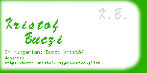 kristof buczi business card